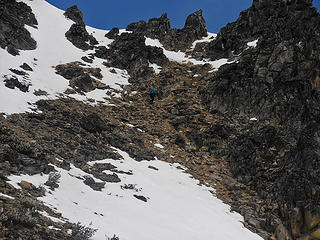 Matt approaching the summit