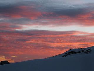 red sky to the West