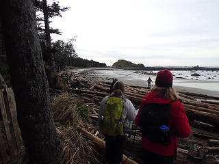 We arrive at the beach.