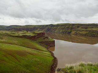 Fields of green. The rain finally let up when I started hiking.