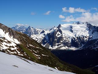 such a difference between mountain slopes