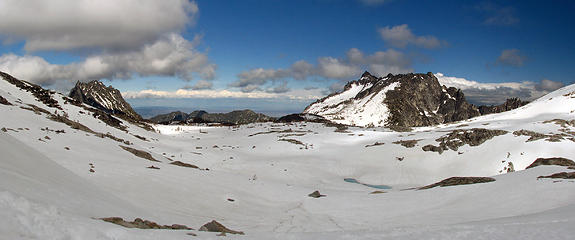 Prusik Peak to McClellan Peak from Tranquil Lake