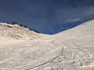 Looking up towards Mount Gordon Lyon