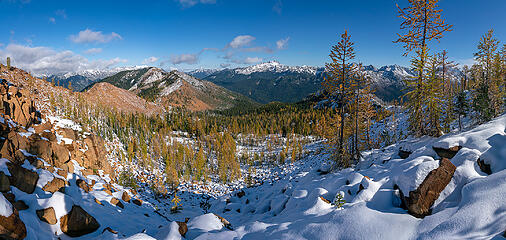 Down to the meadow, Bootjack beyond