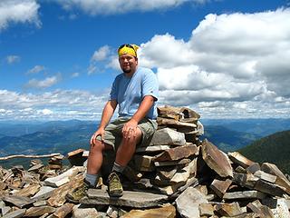 Tanner at tha summit of 7,308' Abercrombie Mountain.