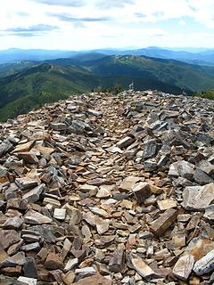 Rock trail to the summit.