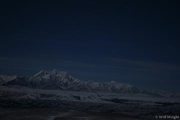 Mt. Hayes from Donnelly Dome at night