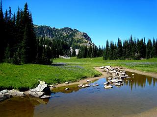 Tadpole tarn before Upper Palisades