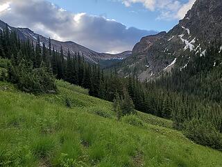 Looking into the head of Eureka Creek