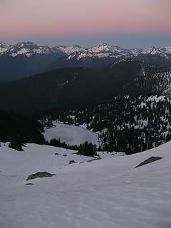 Afterglow above Whale Lake