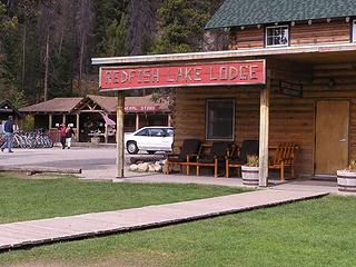 Redfish Lake Lodge and General Store behind