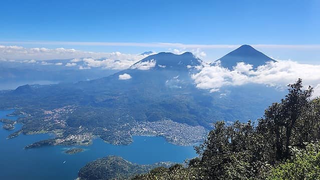 View of Santiago and Atitlan Volcano from the top