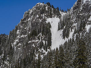 Steep chute on Dungeon Pk