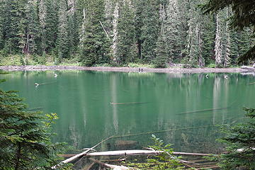 Bathtub ring around middle lake