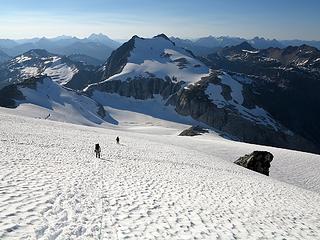 Heading down to Challenger Arm Camp