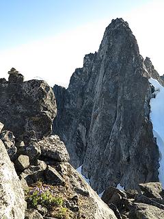 The view of West Challenger from partway up Middle Challenger