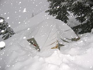 4/29/06, a snowy camp on the way to Little Devil