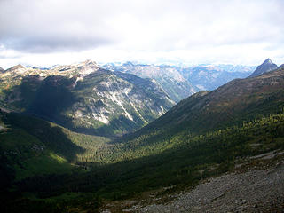 Looking down Agnes Creek