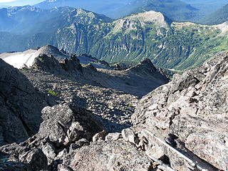 Looking South of the summit.