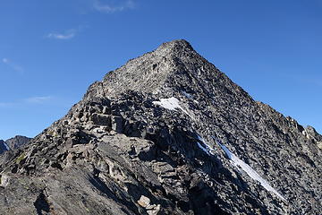 Final stretch of ridge to Copper's summit. Just below the top, we were forced off left. It's pretty obvious where to go, just follow the path of least resistance. Class 3.