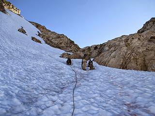 roping up below camp