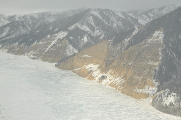 air view of cliffs along Little Delta River