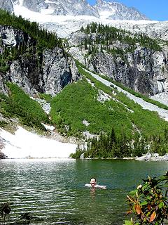 Matt swimming in Holden Lake