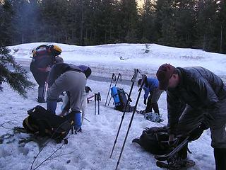 Gearing up just off of Hwy 2 east of DOT Maintenance barn