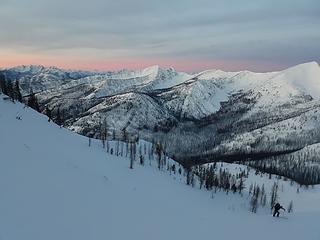 Looking back toward Sunrise and McLeod