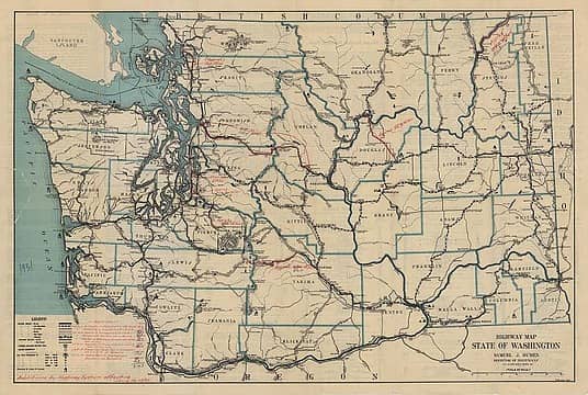 WA State Hwy Map 1931 Front