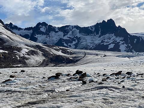 Crossing the glacier.