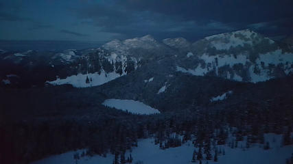 Olallie Lake, Bandera, and Pratt at dawn