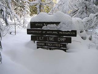 Lily Lake sign