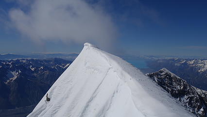 The highest snowy point that the Maori request people avoid standing directly on top of (it's only 3 feet higher and 30 feet away)