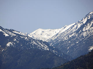 Looking back into Ingalls Creek drainage at Fortune Peak.