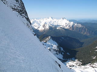 Views to the Sister's Range from mid-route.