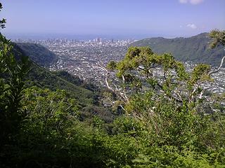 Wa'ahila Ridge-Honolulu in distance