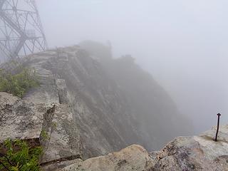 Cliff on Whitestone Ridge. We couldn't see how far it went down making it feel more ominous.