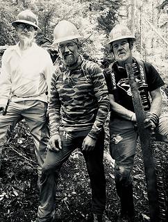 Three happy sawyers (Joe Hofbeck photo)