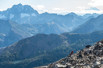 scoping out the valley below