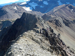 Michael working the ridge