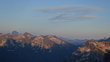 Sunset over the cascades