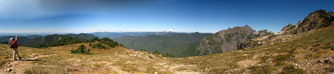 Pano with Yana at Goat Flats