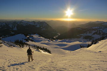 Winter sunset above Paradise