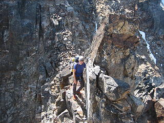 Jake on the standard type of terrain we encountered