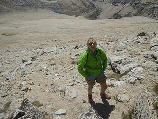 "Hands in pockets" near the summit of North Pk.