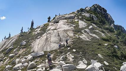 heading up the first bump