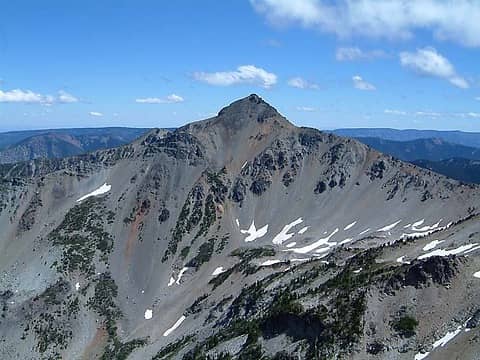 Mt. Aix as seen from Pt. 7,537 on the Nelson Ridge.