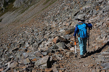 Jake in the first boulder field