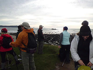 on top of the knoll at Sand Point